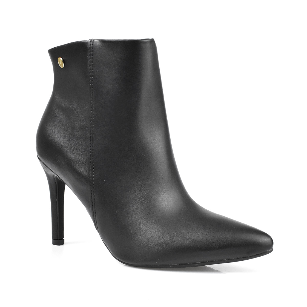 Bota Feminina Vizzano Preta Bico Fino Sintetico