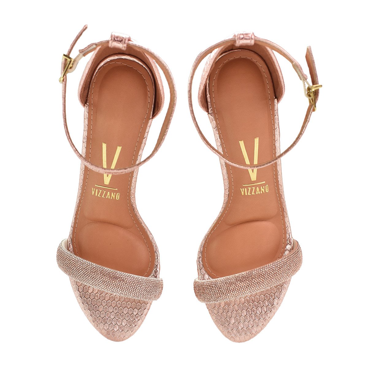 Sandalia Vizzano Ouro Rosado Elegancia Moderna Dourado 4