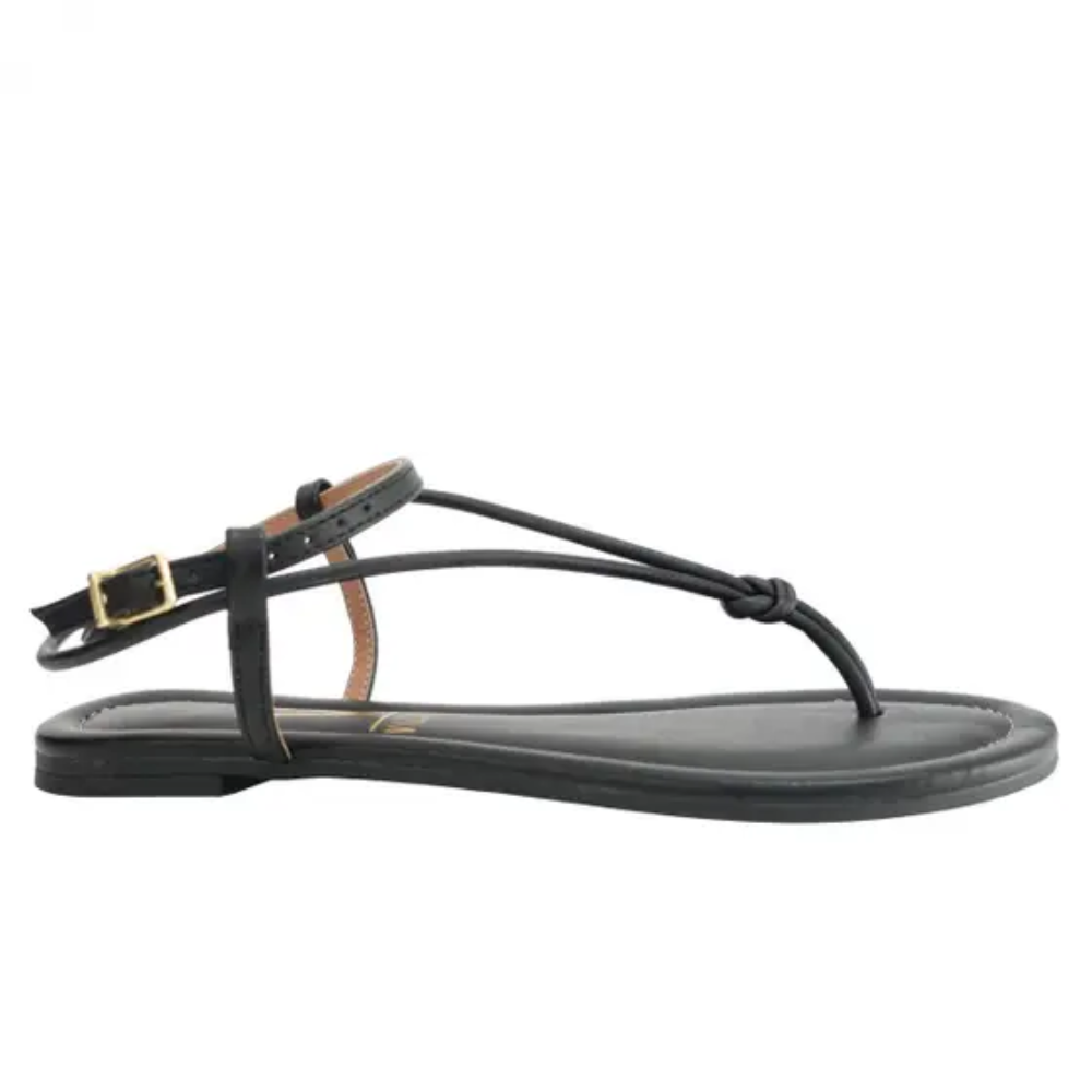 Sandalia Rasteira Vizzano Preta Elegancia e Conforto Preto 2