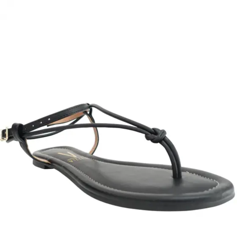 Sandalia Rasteira Vizzano Preta Elegancia e Conforto Preto 3