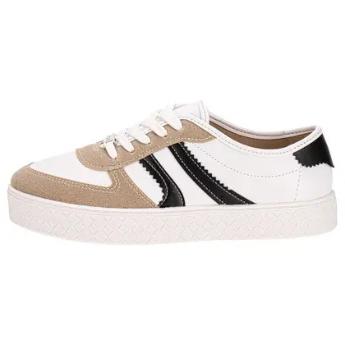 Moleca Tenis Napa Turim Branco Off Preto Branco/Bege 2