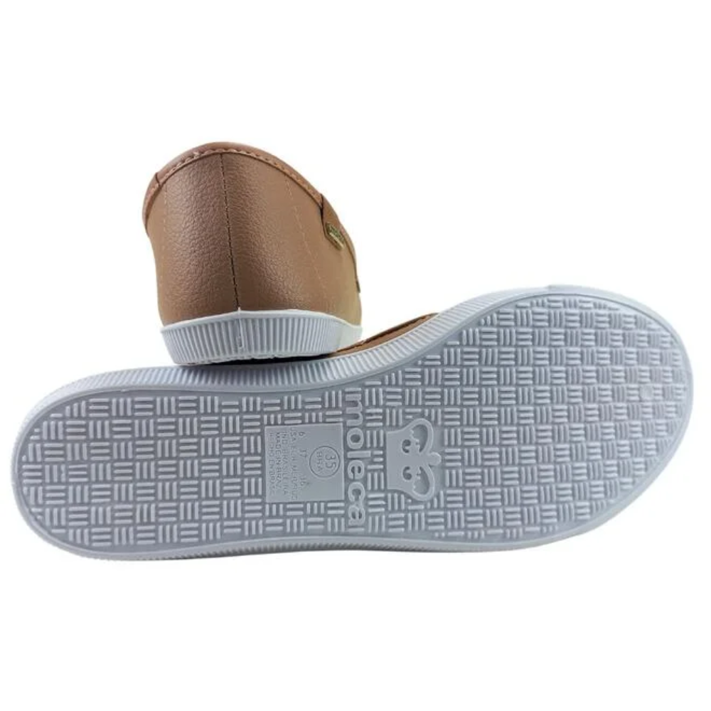 Moleca Tenis Napa Nude Camel Conforto e Estilo Nude 5