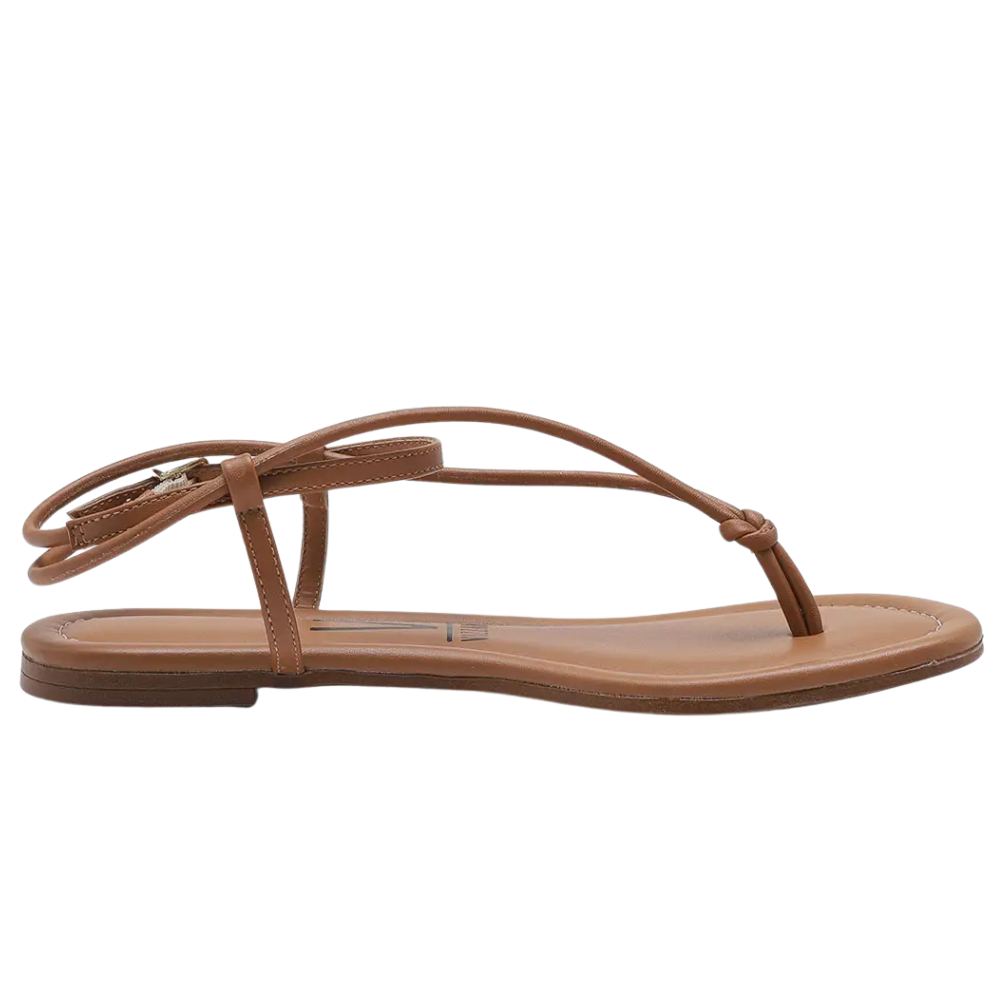Sandalia Vizzano Rasteira Camel Elegancia Casual Marrom 2