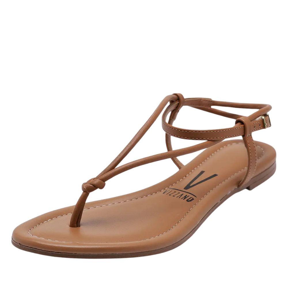 Sandalia Vizzano Rasteira Camel Elegancia Casual Marrom 3