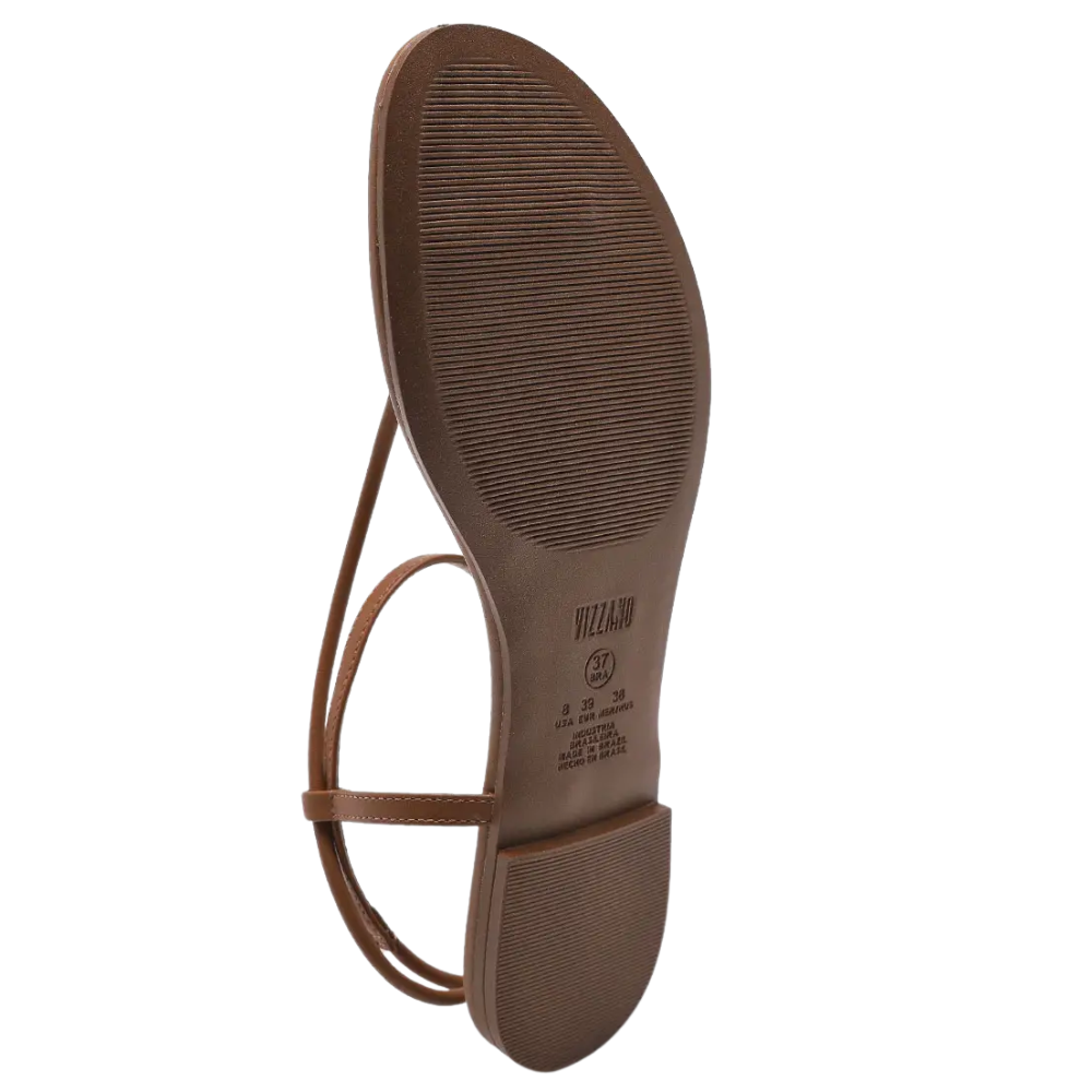 Sandalia Vizzano Rasteira Camel Elegancia Casual Marrom 6