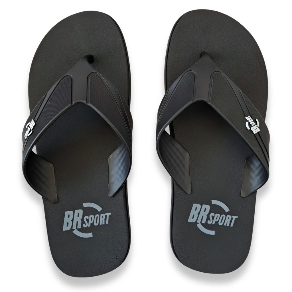 Chinelo Br Sport Preto Masculino Leve Confortavel 