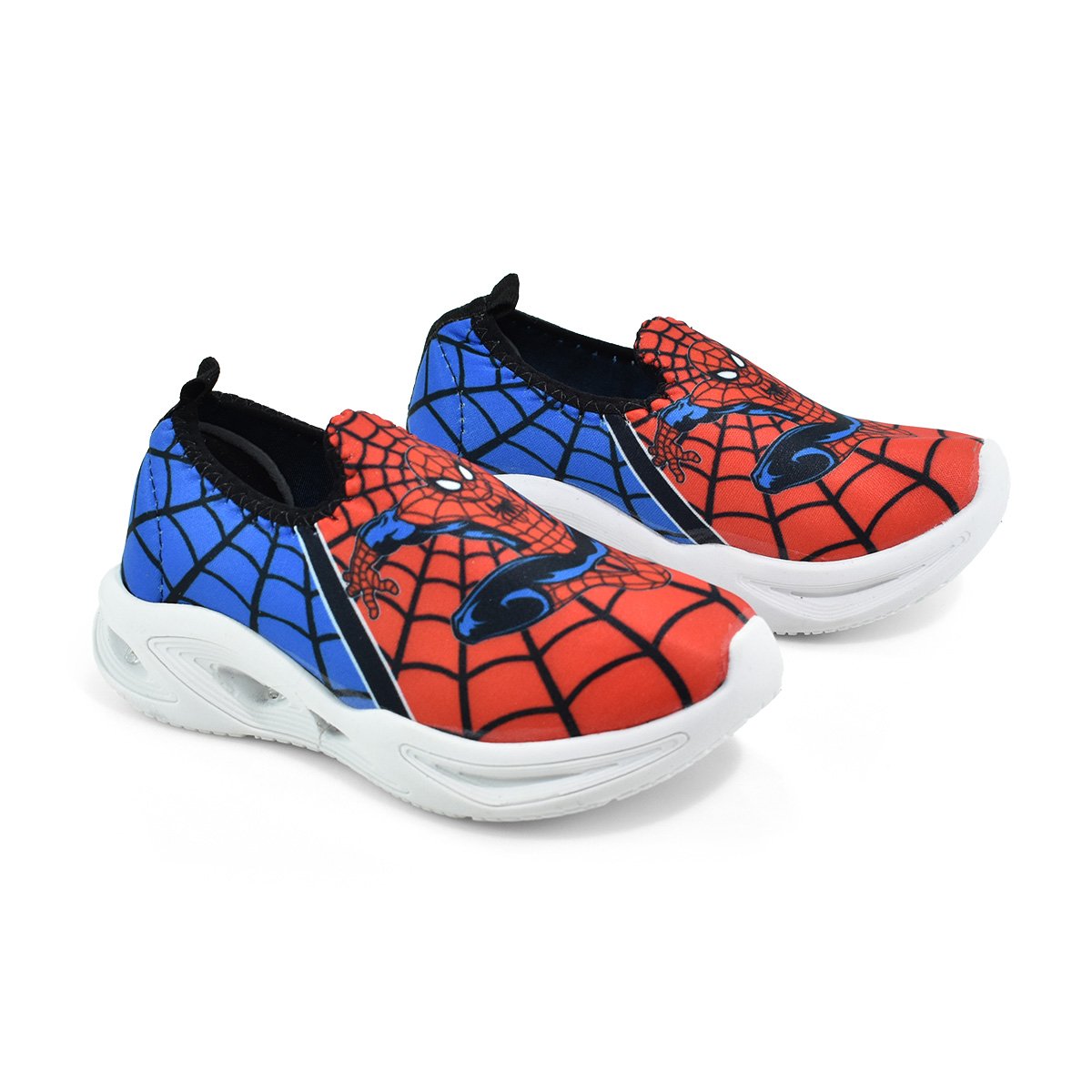Tenis Infantil Botinho Vermelho com Luz Led Divertido SM523 Vermelho/Azul 2