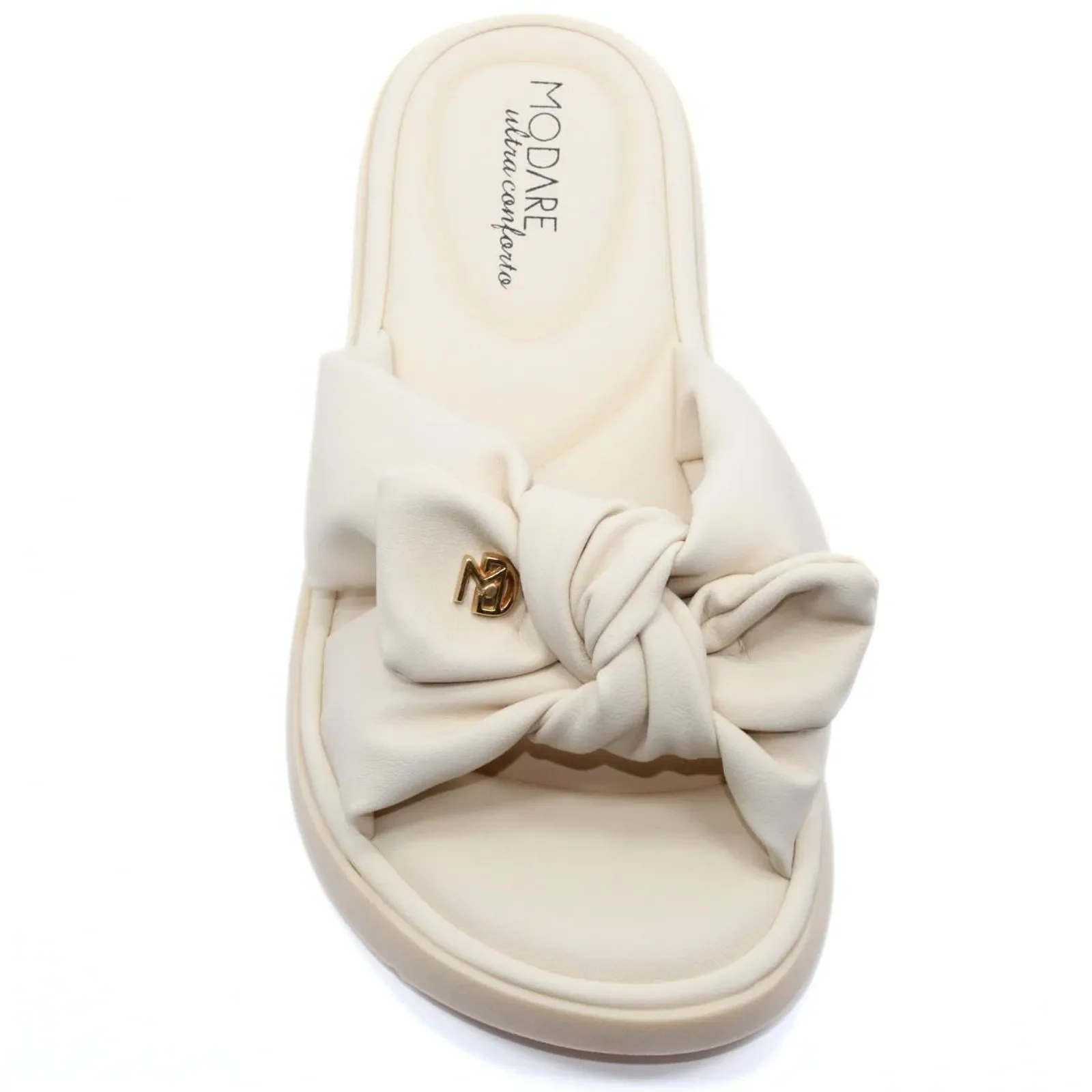 Tamanco Modare Napa Micro Perfuros Branco Elegancia Conforto Off White 3