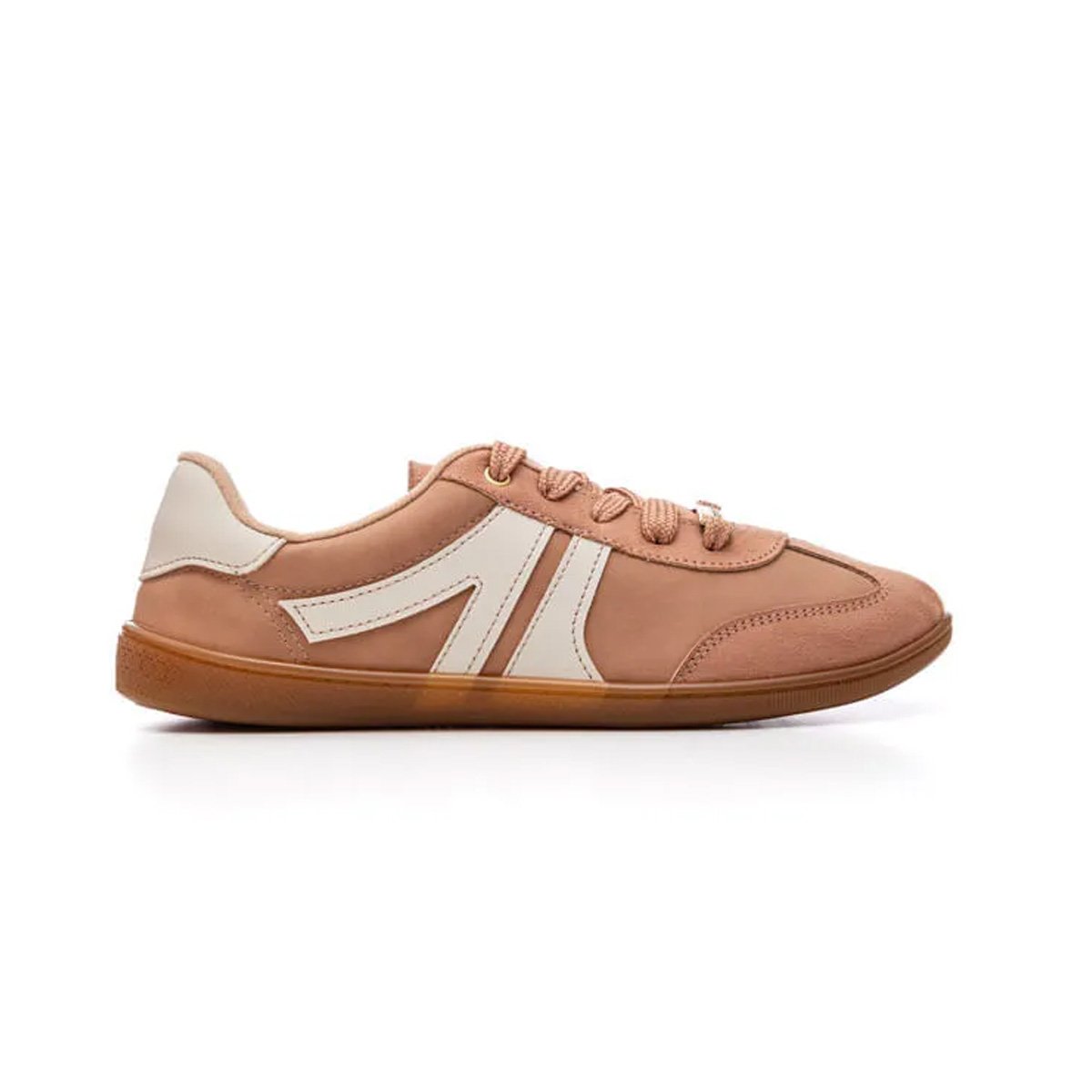 Tenis Moleca Nude Off Feminino Nobuck Leve e Elegante Nude/Off White 4