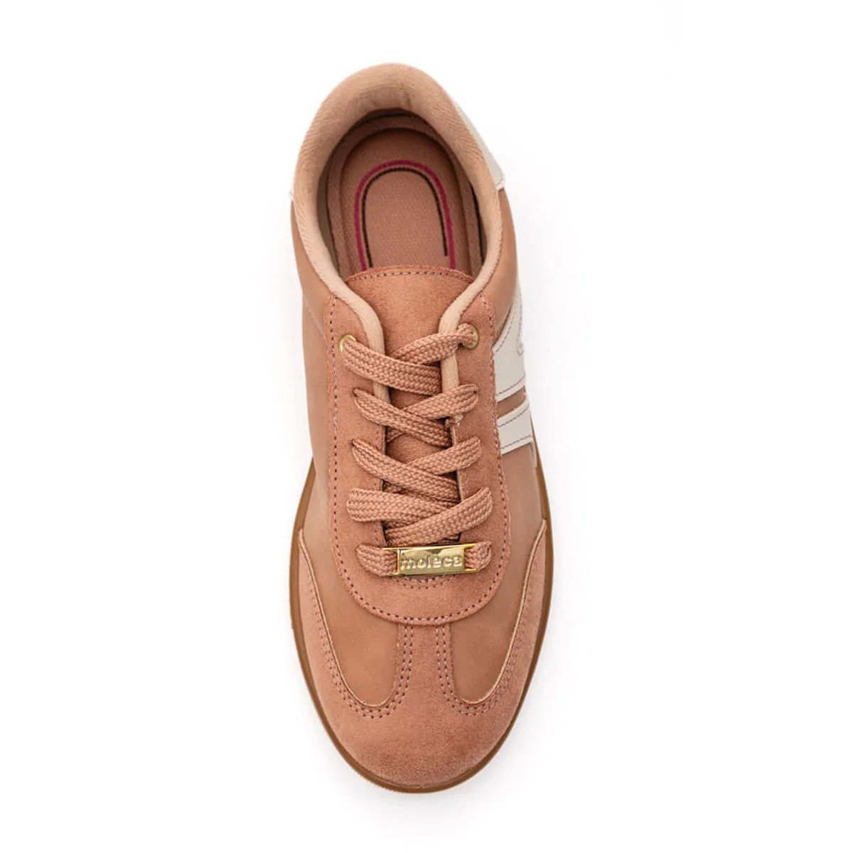 Tenis Moleca Nude Off Feminino Nobuck Leve e Elegante Nude/Off White 2