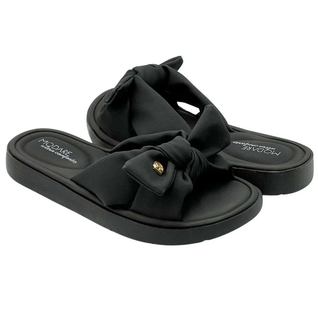 Tamanco Modare Napa Micro Perfurado Elegancia e Conforto Preto 3