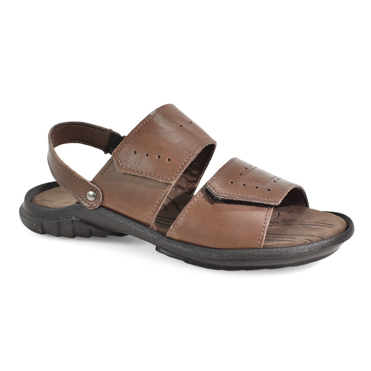 Sandalia GDV 3600 Confortavel Masculina Estilo Casual Marrom 1