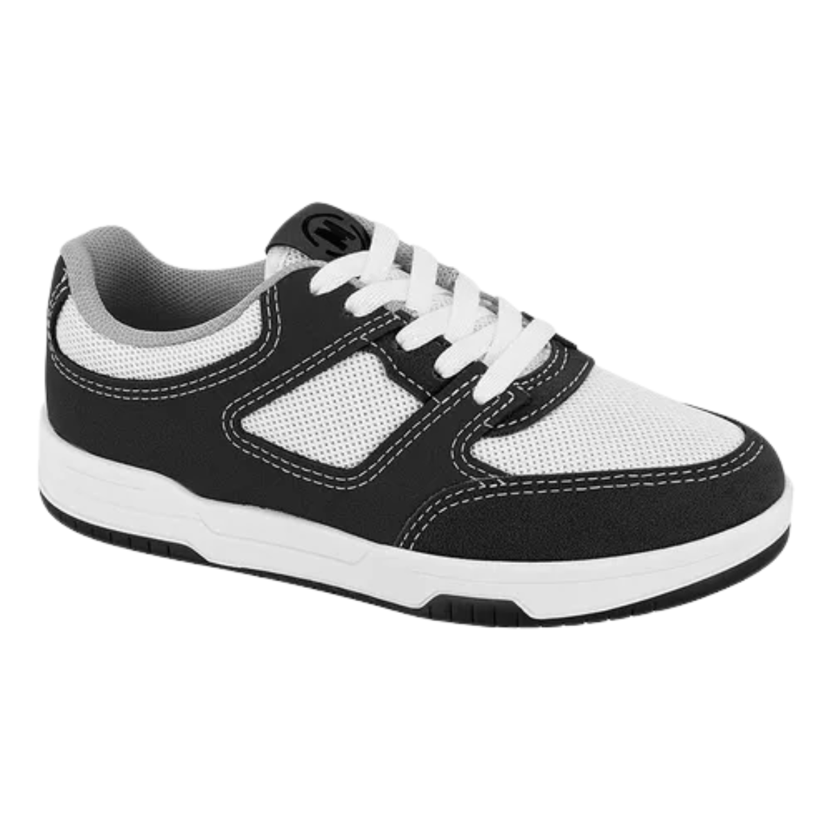 Molekinho Tenis Infantil Branco Preto Conforto  Estilo