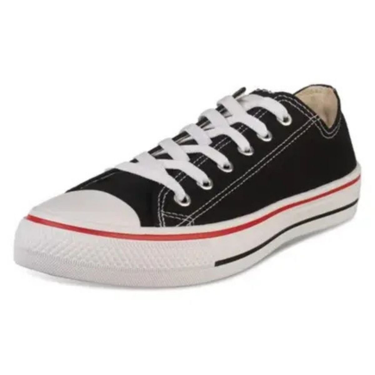 Tenis Masculino Box 200 Preto Vermelho Casual Confortavel Preto/Vermelho 3