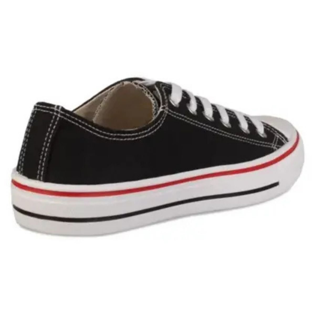 Tenis Masculino Box 200 Preto Vermelho Casual Confortavel Preto/Vermelho 4