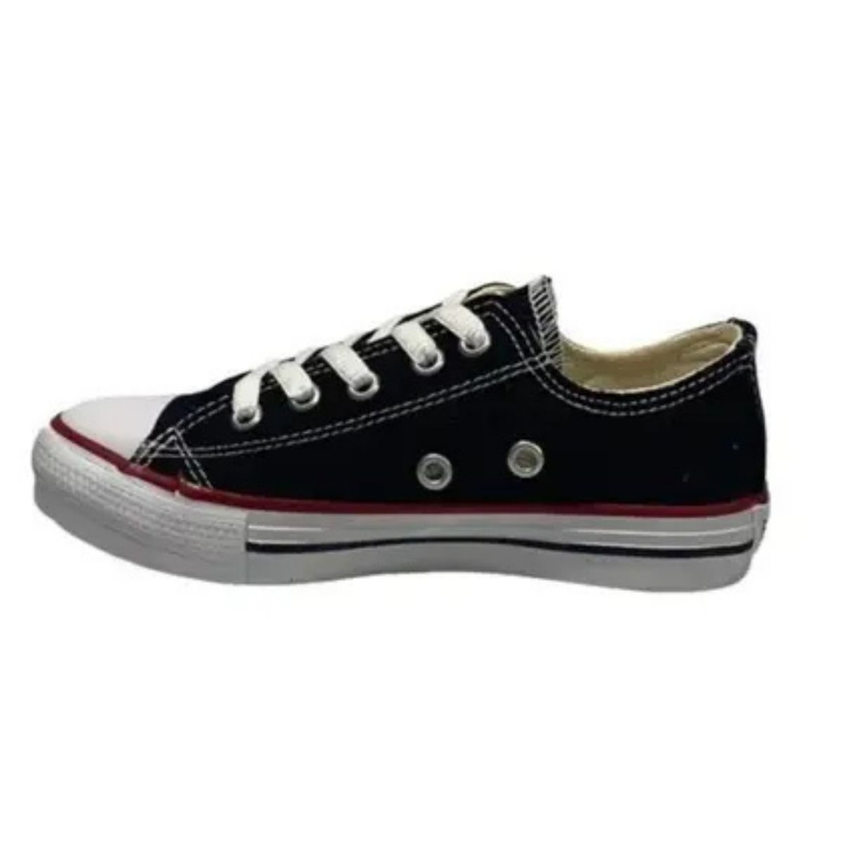 Tenis Masculino Box 200 Preto Vermelho Casual Confortavel Preto/Vermelho 2