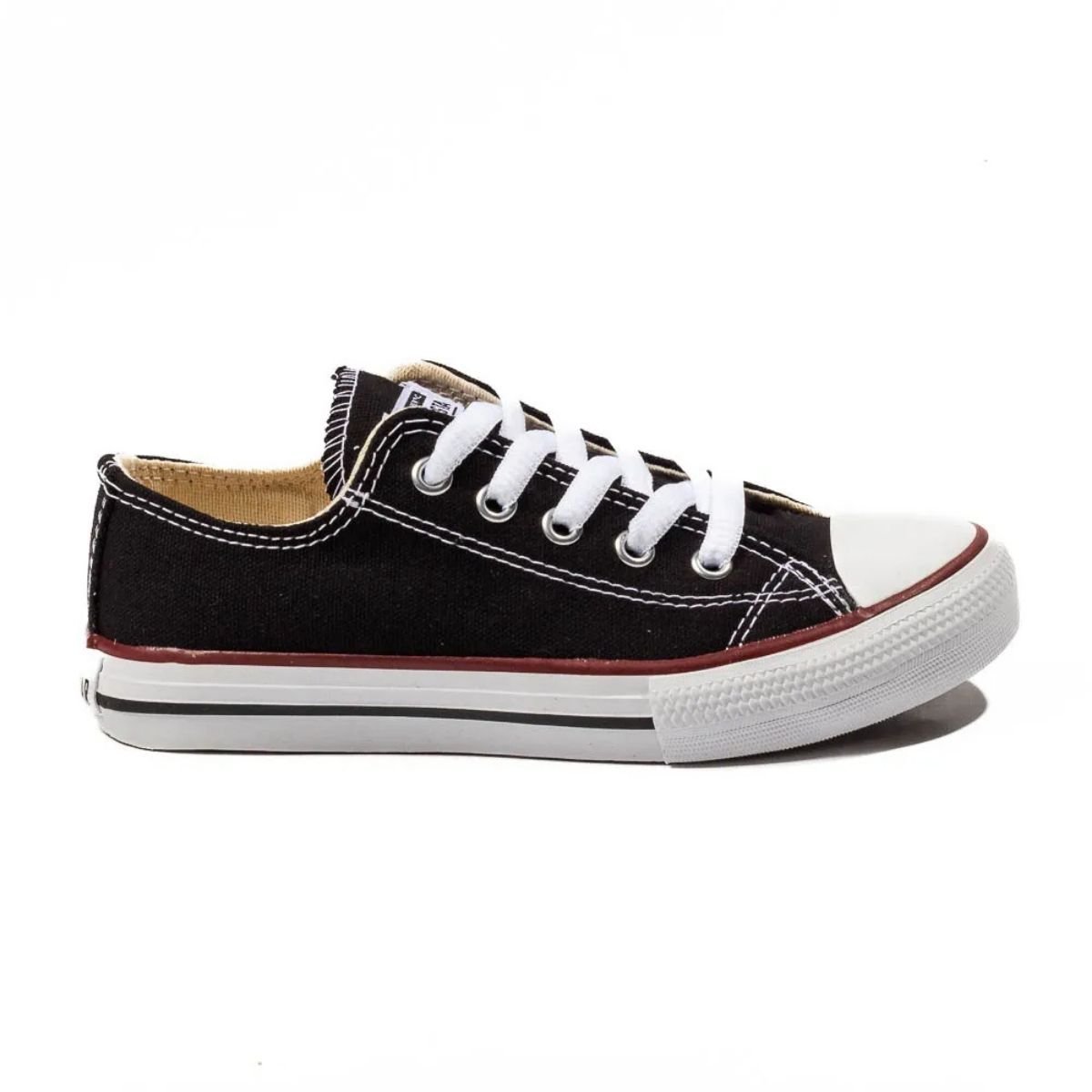 Tenis Masculino Box 200 Preto Vermelho Casual Confortavel Preto/Vermelho 5
