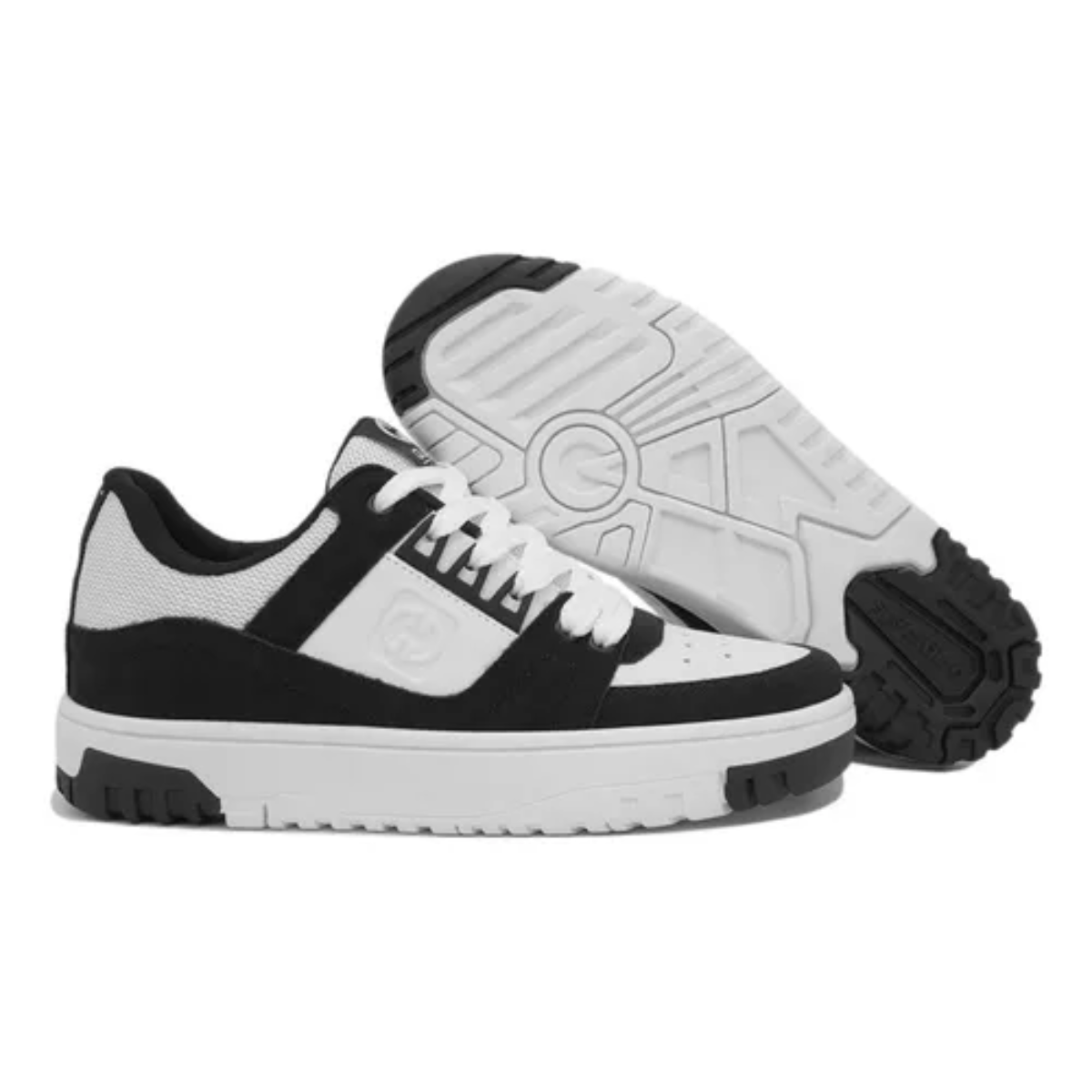 Tenis Infantil Ollie Rocky Preto e Branco Confortavel Branco/Preto 3