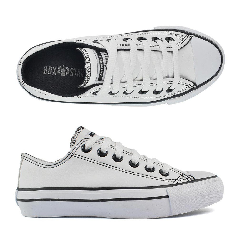 Tenis Masculino Casual Box 200 BX2098 Branco Courino Branco 3