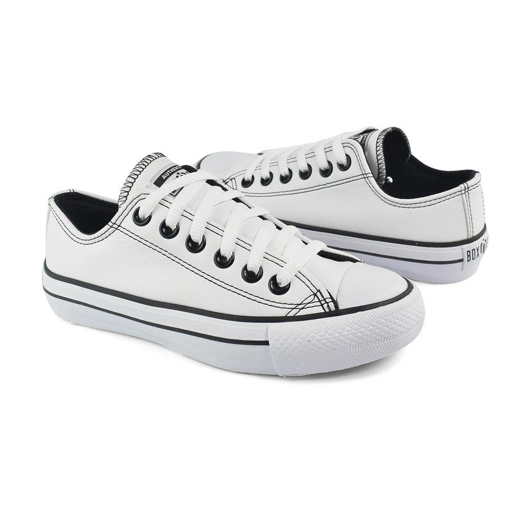 Tenis Masculino Casual Box 200 BX2098 Branco Courino Branco 4