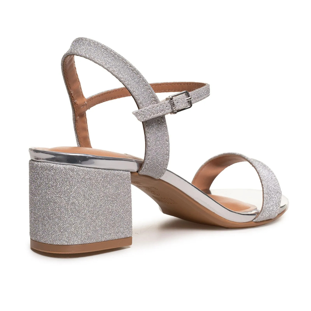 Sandalia Vizzano Metalizada Glitter Prata Elegancia Prata 4