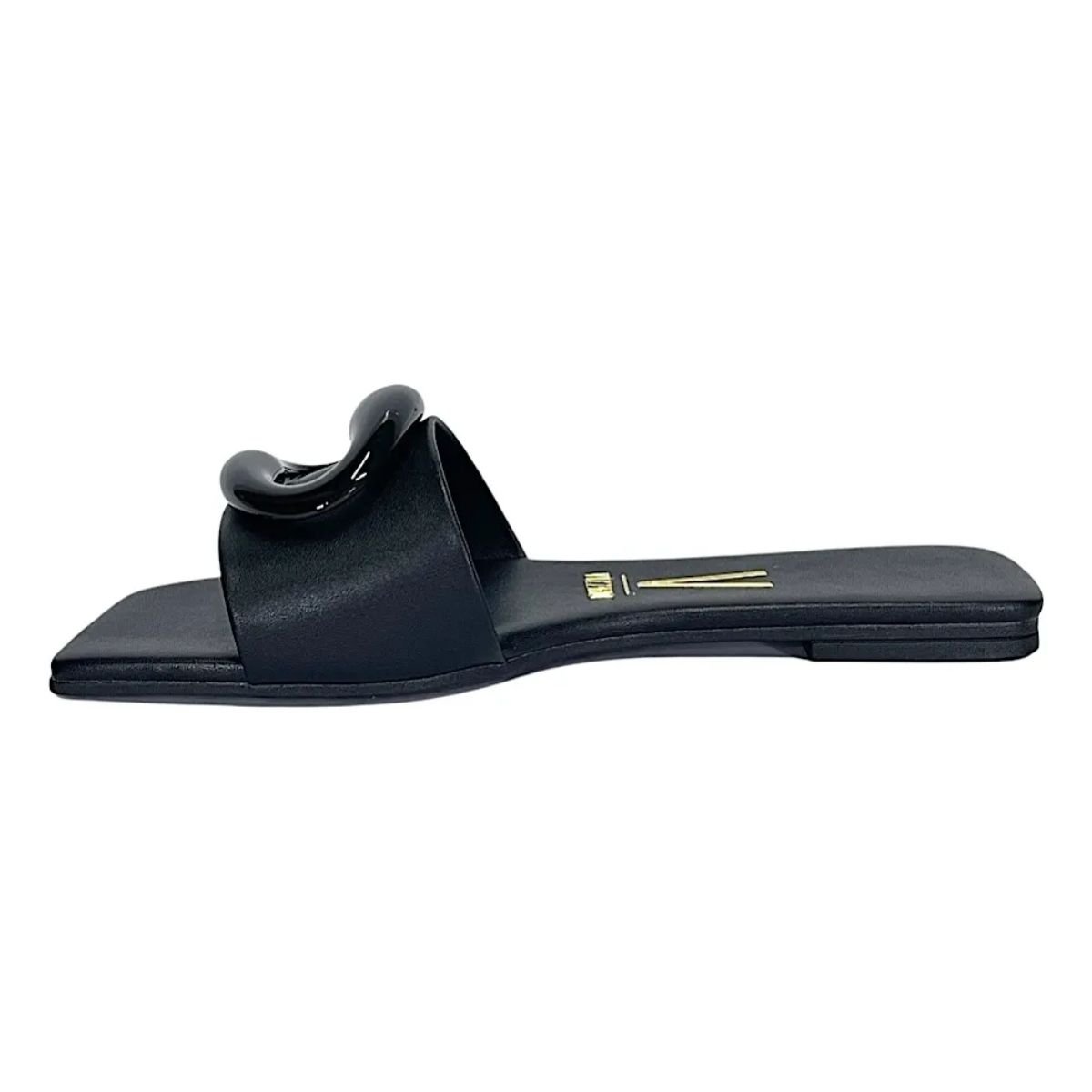 Tamanco Vizzano Preto Slide Flat 6553101 Casual Preto 5