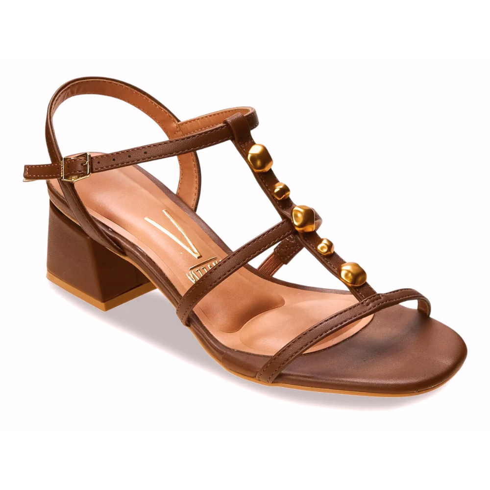 Sandalia Vizzano Salto Bloco Mocca Elegancia Moderna Mocca 1