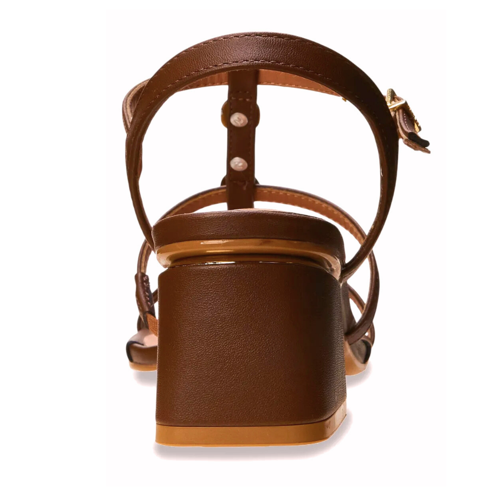 Sandalia Vizzano Salto Bloco Mocca Elegancia Moderna Mocca 5