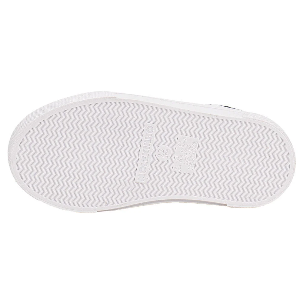 Tenis Molekinho Infantil Branco Marinho Conforto e Estilo Branco/Azul 6
