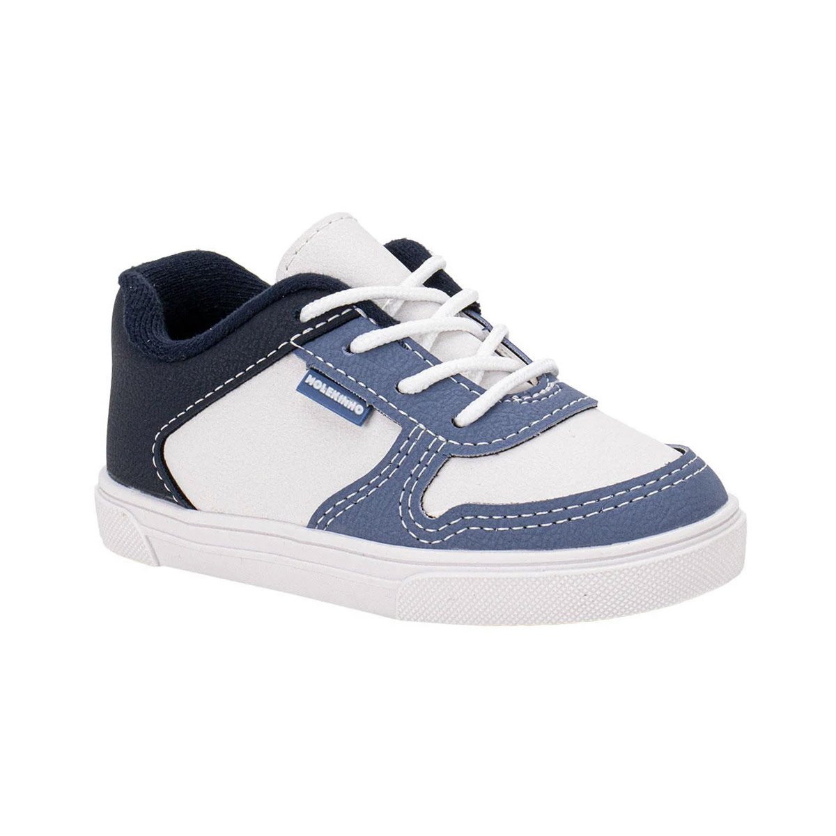 Tenis Molekinho Infantil Branco Marinho Conforto e Estilo Branco/Azul 1