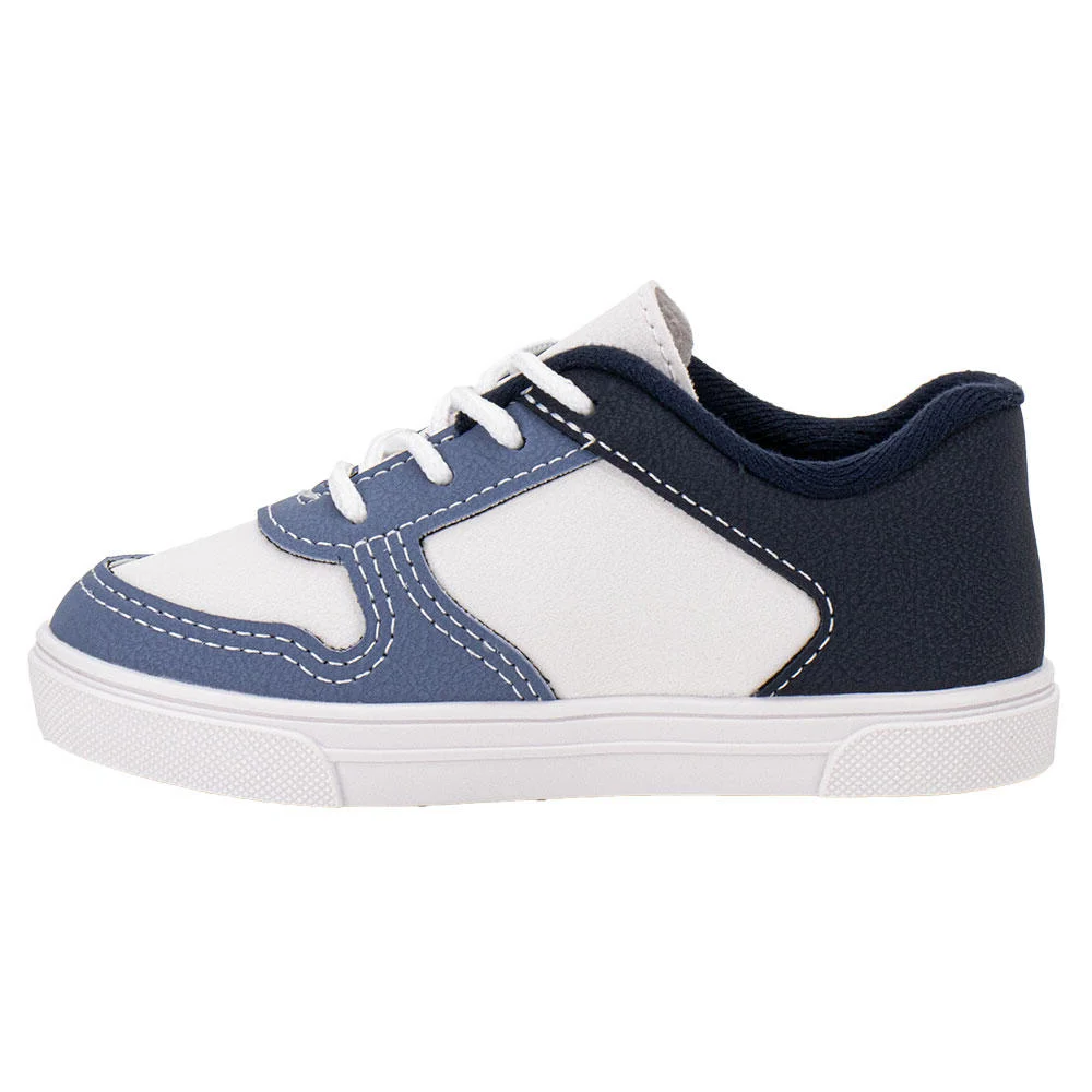 Tenis Molekinho Infantil Branco Marinho Conforto e Estilo Branco/Azul 2