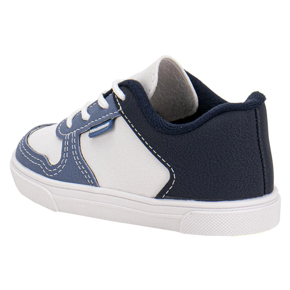 Tenis Molekinho Infantil Branco Marinho Conforto e Estilo Branco/Azul 3