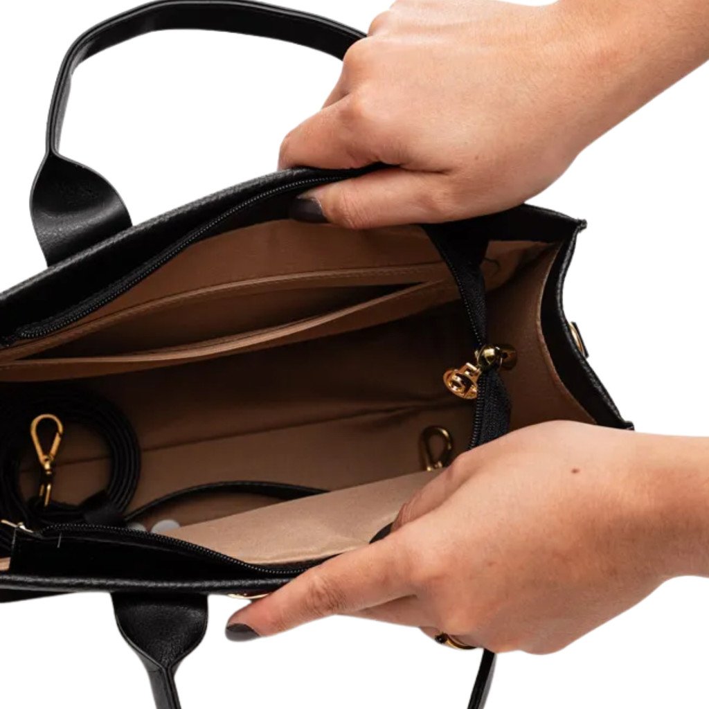 Bolsa Beira Rio Napa Floter Preta Versatil 80028.2.27826 Preto 6