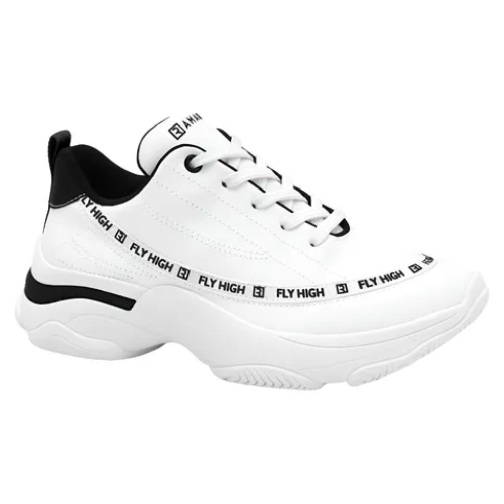Tenis Ramarim Feminino Branco Casual Solado Alto Confortavel