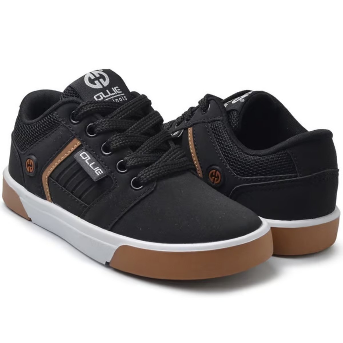 Tenis Infantil Ollie Monster 3 Preto com Design Estiloso Preto 3