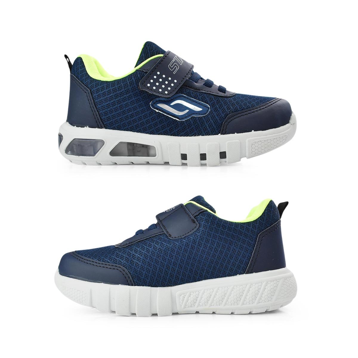 Tenis Botinho States Light Meninos Luz Led Marinho Verde Azul Marinho/Verde 3