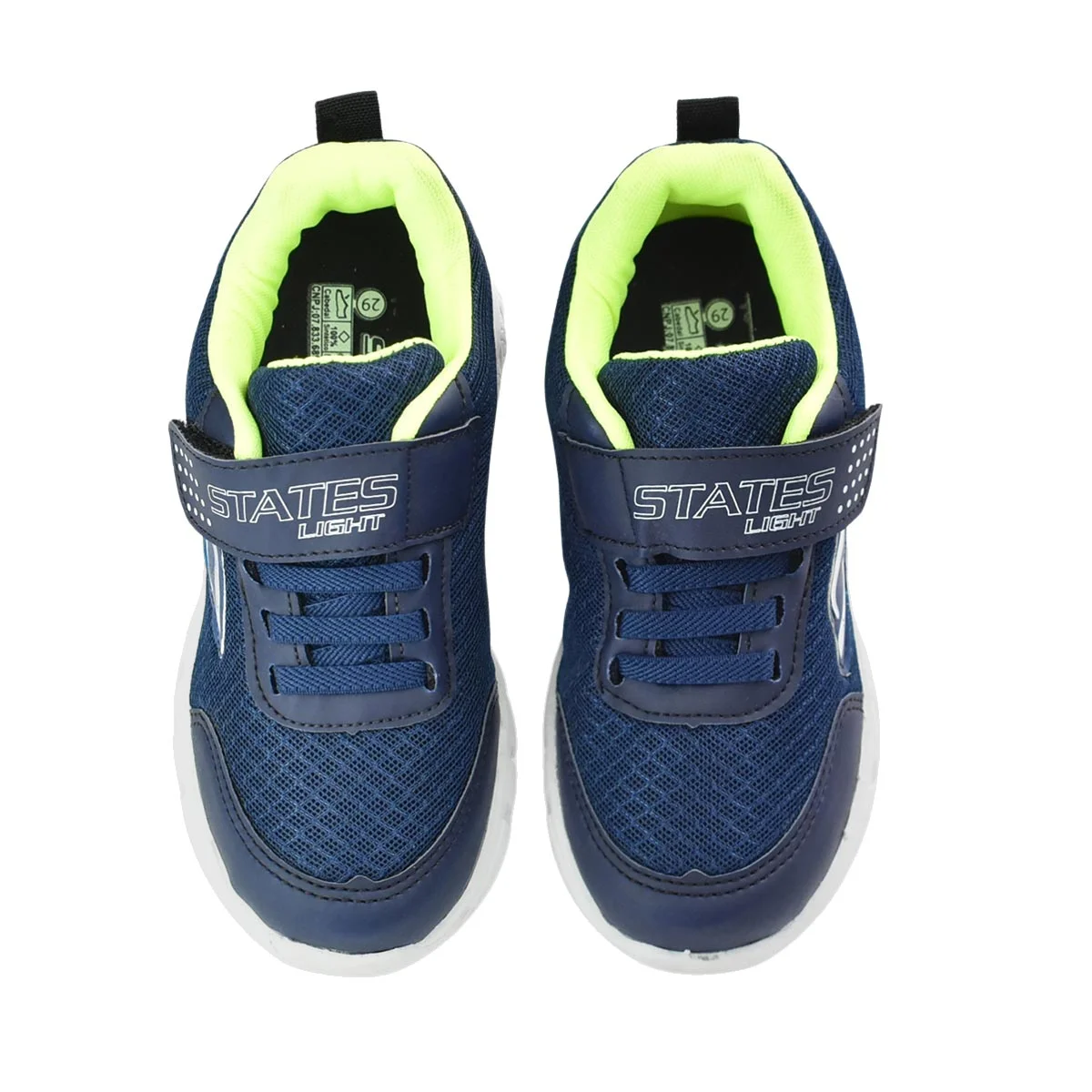 Tenis Botinho States Light Meninos Luz Led Marinho Verde Azul Marinho/Verde 4