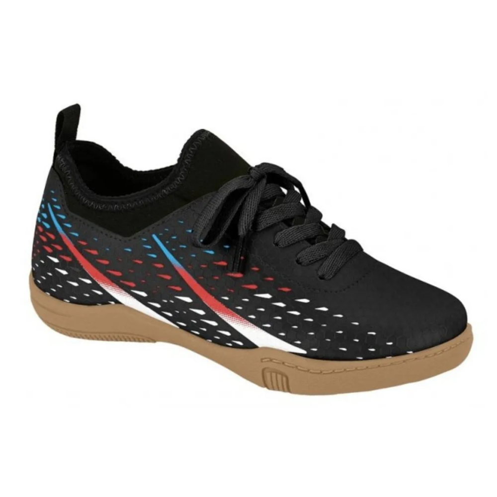 Chuteira Meninos Molekinho Preta Branca Vermelha 