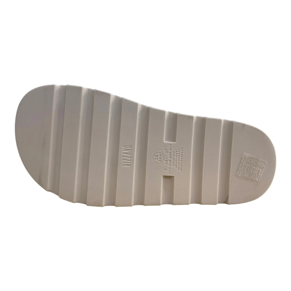 VIZZANO Tamanco Rasteira Branco Off Elegancia Casual Off White 3