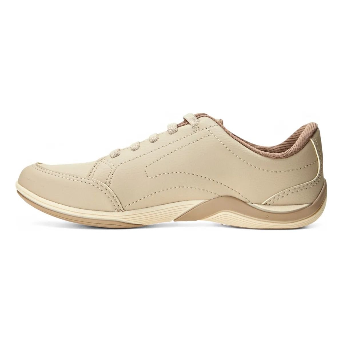 Tenis Feminino Kolosh com Ziper Lateral Pratico Confortavel Bege 5