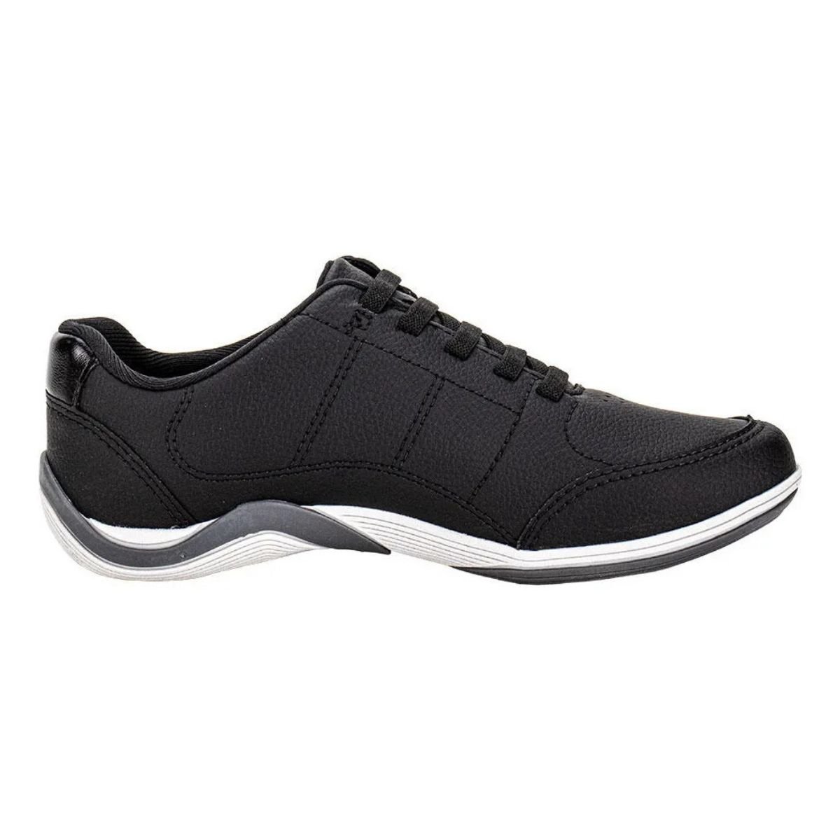 Kolosh Tenis Feminino Preto Confortavel Calce Facil Ziper  Preto 4