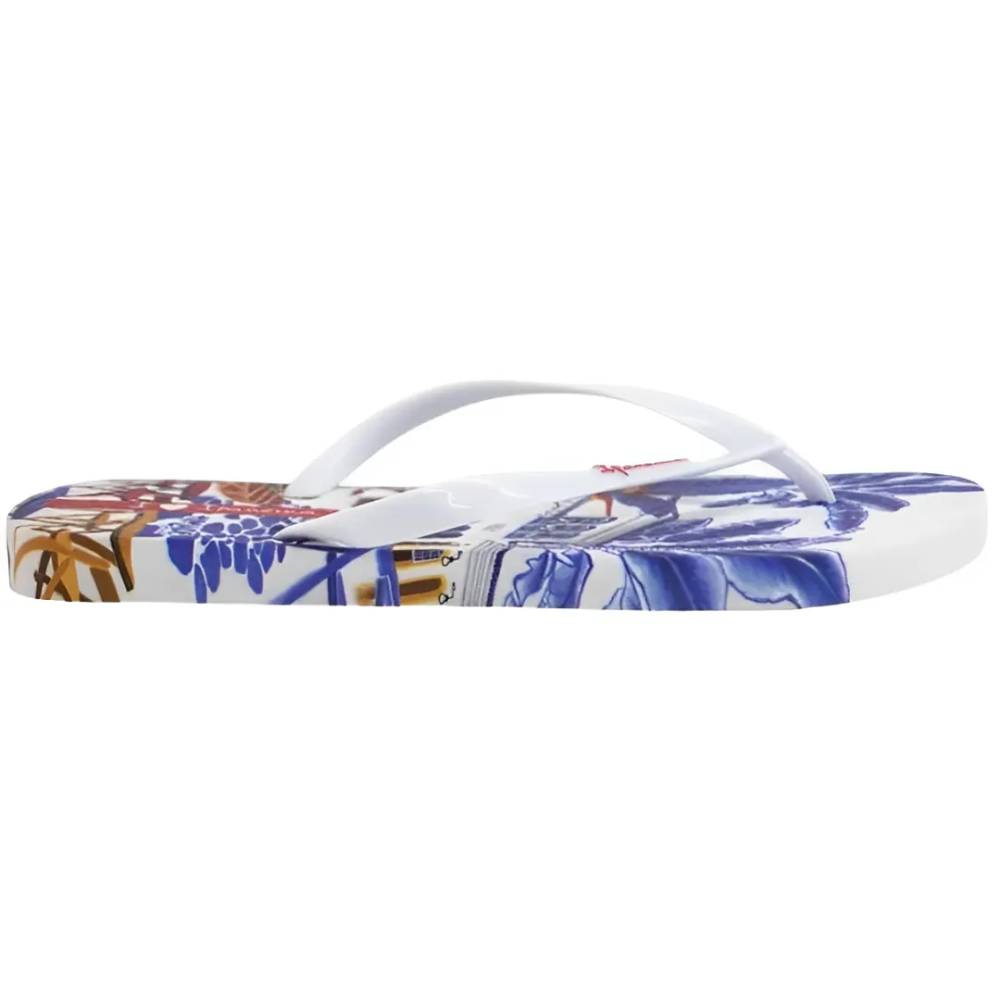 Chinelo Feminino Ipanema Paisagem Estilo Tropical Branco/Azul 6
