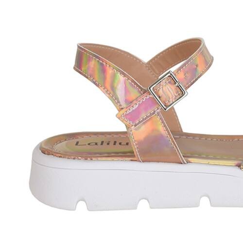 Sandalia Lalilu Meninas Cobre Brilho e Conforto Infantil Cobre 3
