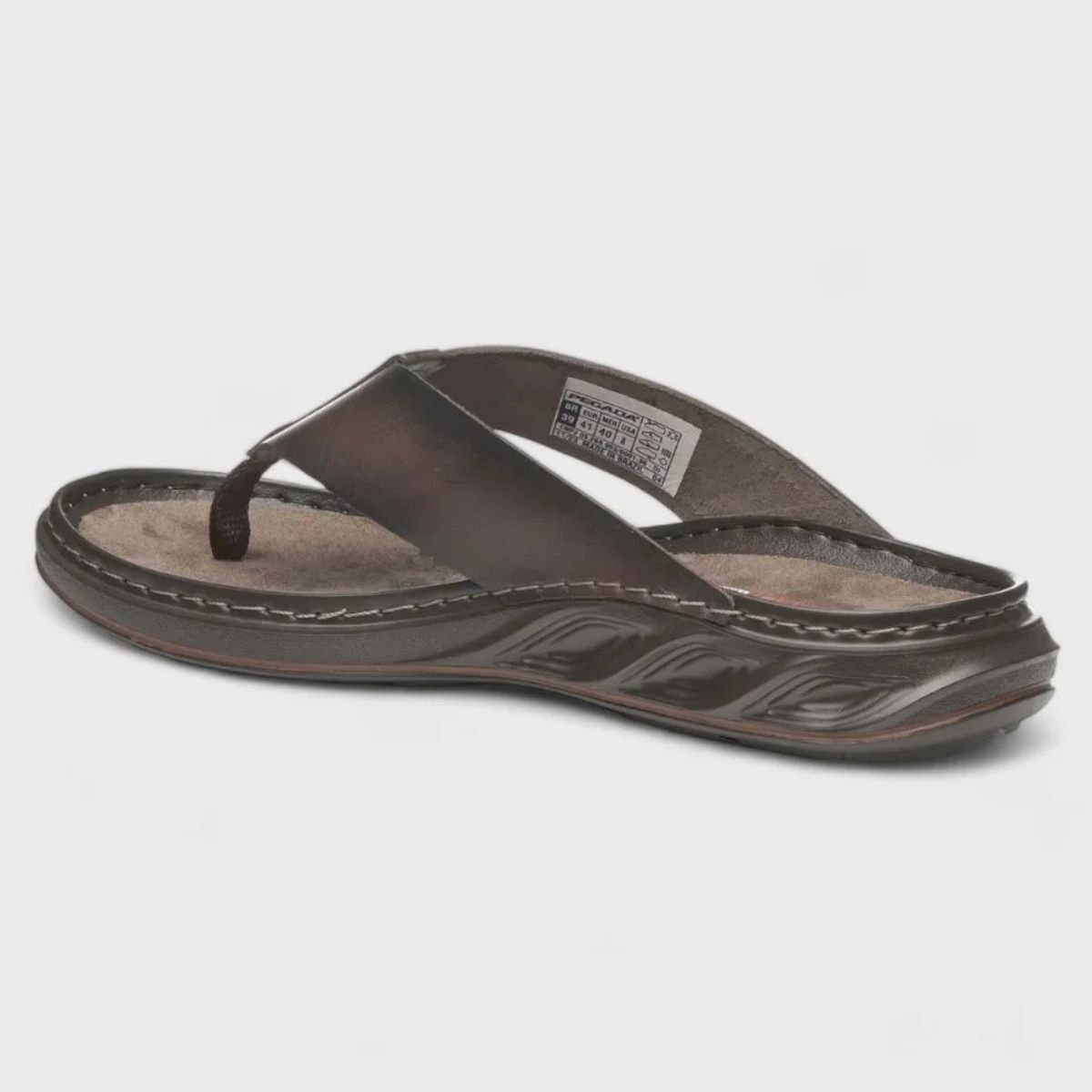 Sandalia Masculina Pegada Couro Design Moderno Cravo 134103 Cravo 3