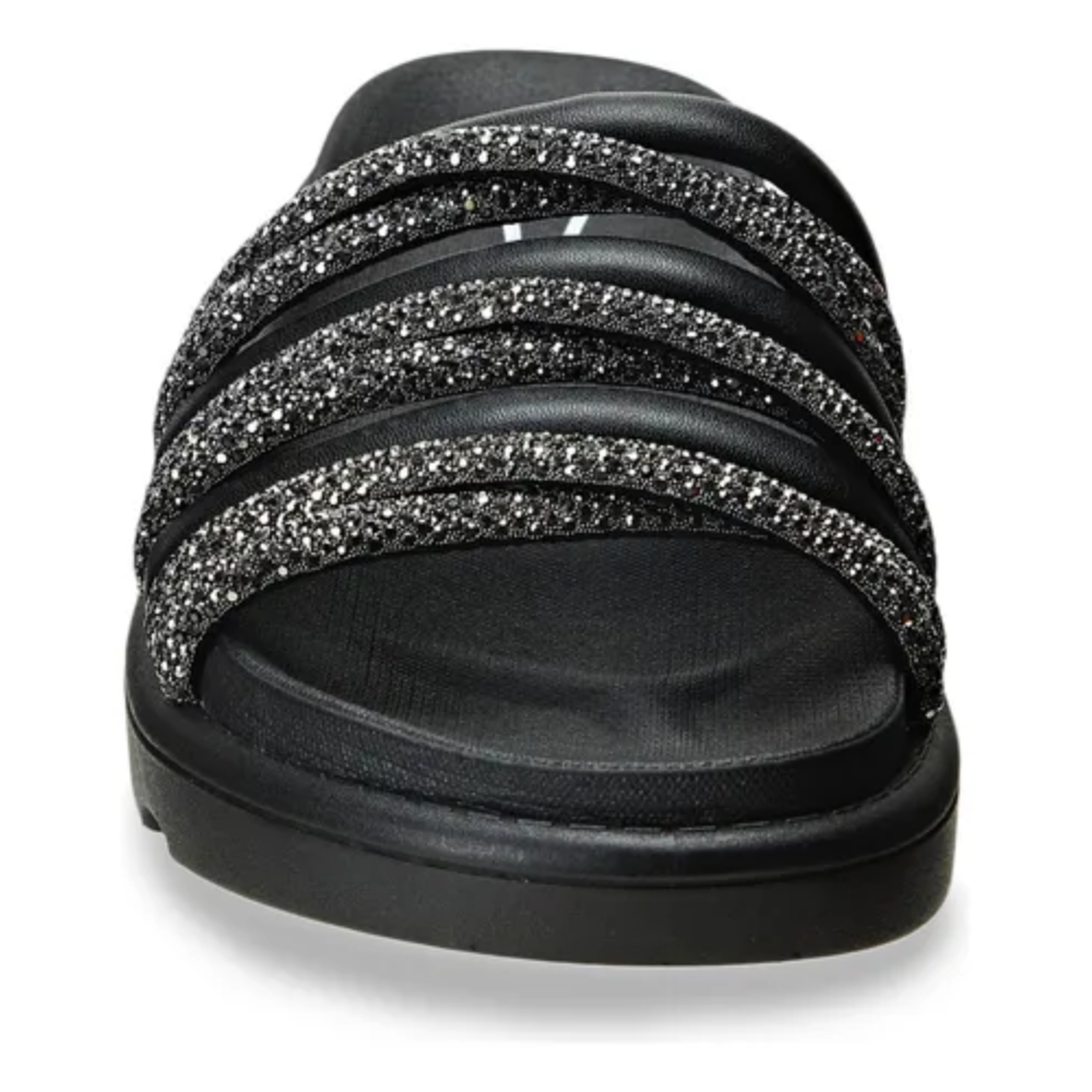 Tamanco Vizzano Tiras Entrelacadas Strass Elegancia Preto 5