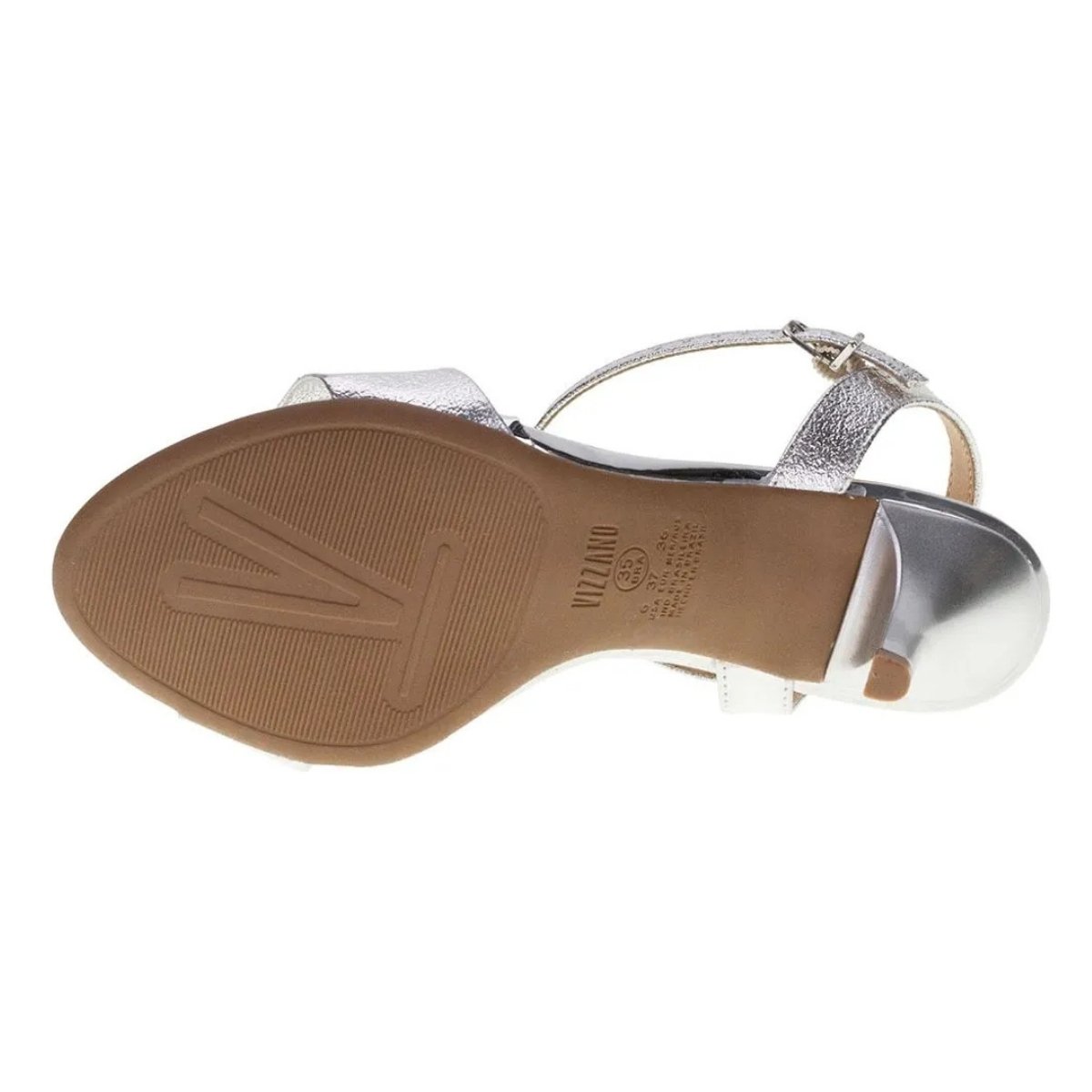 Sandalia Vizzano Salto Fino Elegancia Prata Prata 3
