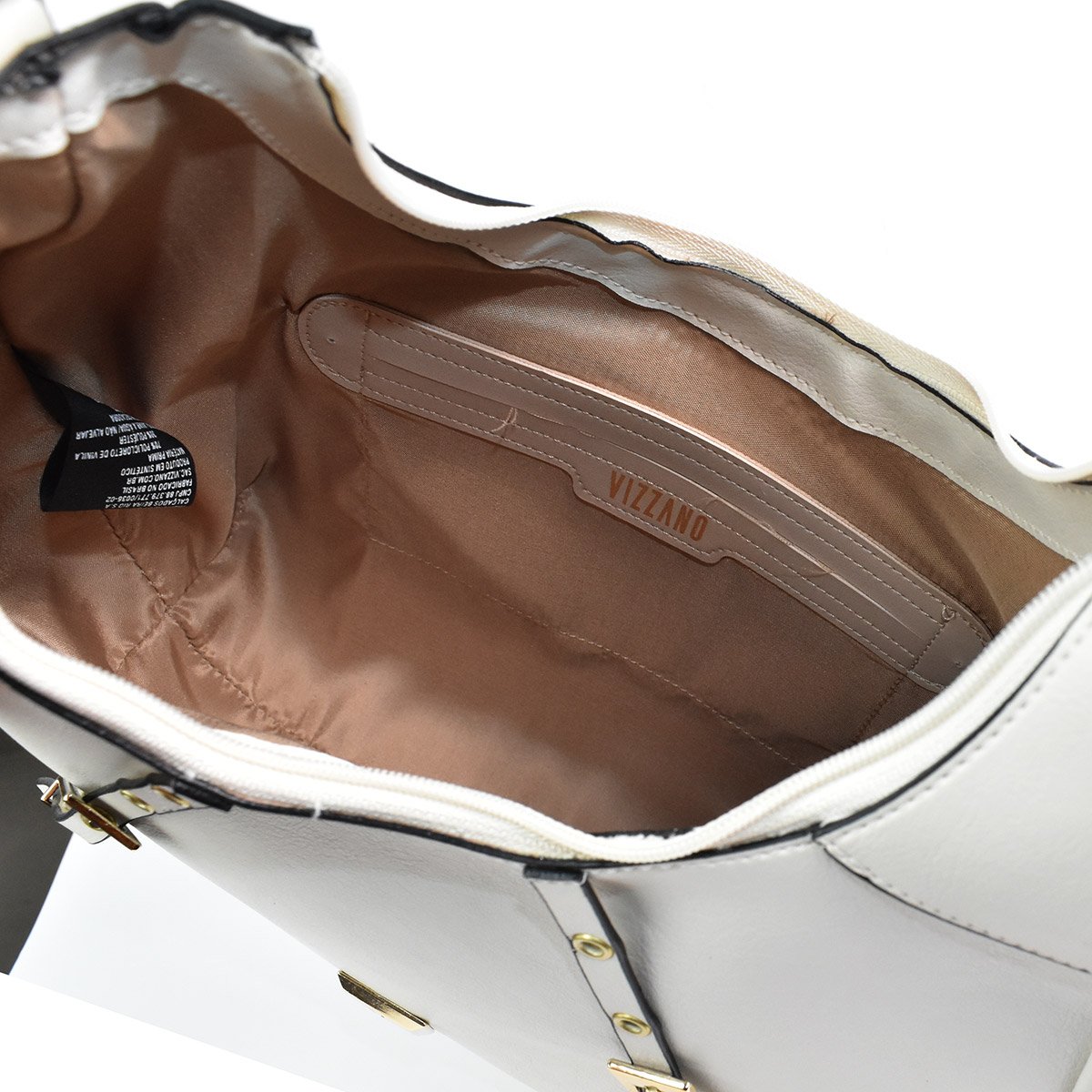 VIZZANO Bolsa Napa Soft Branco Off Elegancia Off White 5