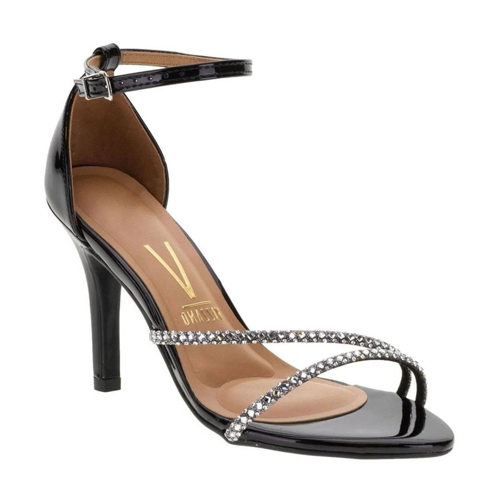 Sandalia Vizzano Social Salto Alto fino Strass Feminina