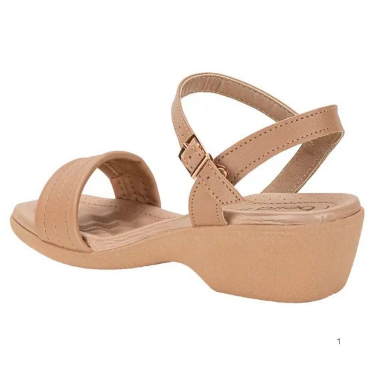 Sandalia Beira Rio Nude Salto Bloco Elegancia Casual Nude 4