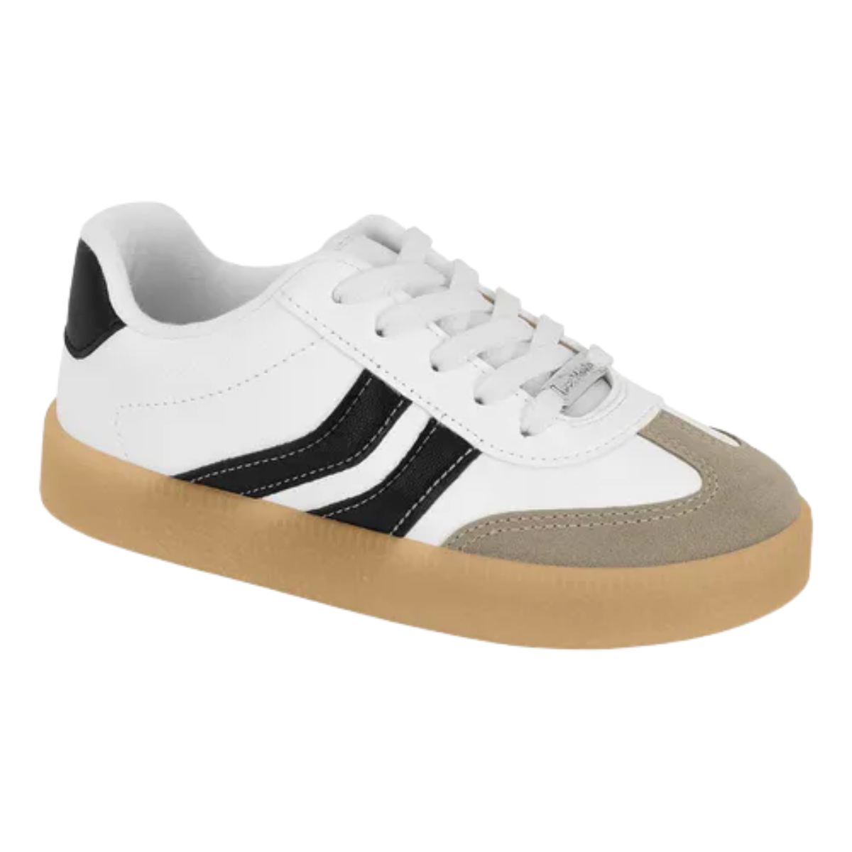 Tenis Molekinha Branco e Preto Conforto e Estilo
